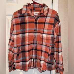 Goodfellow & Co Rust and Navy Plaid Shirt